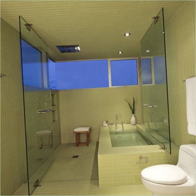 Badkamer van het Deronda huis in Los Angeles