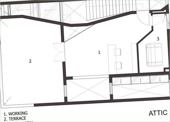Plan voor vouwmuurhuis door NHA DAN ARCHITECT