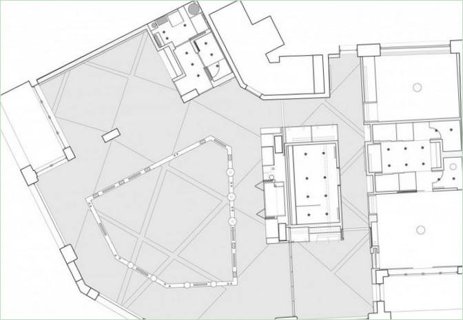 Gedetailleerde plattegrond van Clerkenwell Loft appartementen in Londen