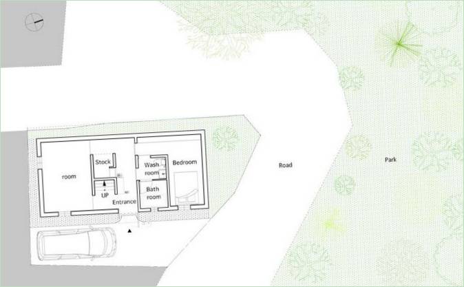 Hiyoshi House privé huis indeling