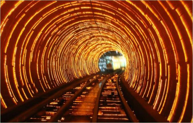 Een glanzende tunnel