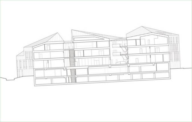 Stedelijke architectuur: plattegrond van een gebouw in Jumblou - Foto 2