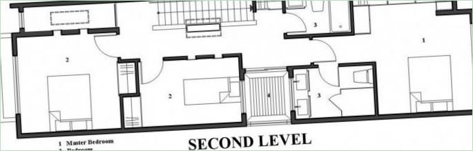 Lineair huis - plattegrond eerste verdieping